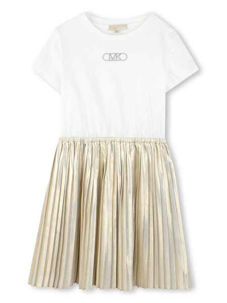 Michael Kors Sukienka codzienna R30343 D Złoty Regular Fit. Żółte sukienki dziewczęce Michael Kors, bez wzorów, z bawełny, bez ramiączek, proste. Za 339.99 zł.