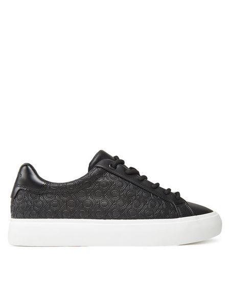 Calvin Klein Sneakersy Vulc Lace Up Mono Pu HW0HW02573 Czarny. Czarne obuwie sportowe damskie Calvin Klein, ze skóry, bez zapięcia. Za 399.99 zł.
