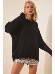 Hapiness Istanbul Sweter w kolorze czarnym rozmiar: onesize. Czarne swetry klasyczne damskie Hapiness Istanbul, bez kołnierzyka. Za 85.95 zł.