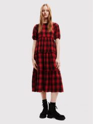 Desigual Sukienka codzienna Khan 22WWVW51 Czerwony Regular Fit. Czerwone sukienki damskie Desigual, bez wzorów, z bawełny, bez ramiączek. Za 319.99 zł.
