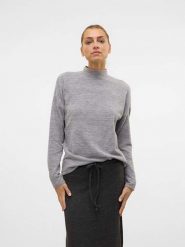 Vero Moda Sweter w kolorze szarym rozmiar: S. Szare swetry klasyczne damskie Vero Moda, s, ze splotem, bez kołnierzyka. Za 72.45 zł.