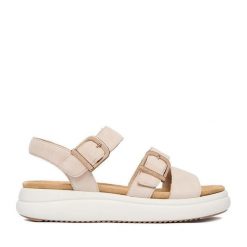 Sandały Remonte. Brązowe sandały damskie Remonte, bez wzorów, bez obcasa, na płaskiej podeszwie, bez zapięcia. Za 389.99 zł.