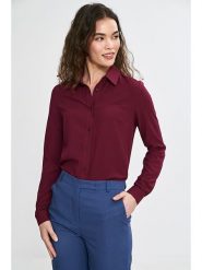 Nife Koszula w kolorze bordowym rozmiar: 36. Czerwone koszule damskie Nife, bez wzorów, z wiskozy, bez kołnierzyka, bez ramiączek. Za 126.15 zł.