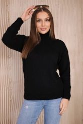 Sweter z półgolfem czarny. Czarne golfy damskie KESI, l, z wełny, bez kołnierzyka, plus size. Za 139.05 zł.