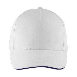 Czapka Z Daszkiem Z 5 Panelami Long Beach. Białe czapki z daszkiem damskie SOL'S, bez wzorów. Za 29.99 zł.
