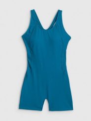 4F Kostium kąpielowy jednoczęściowy damski - turkusowy XL. Niebieskie szorty damskie 4F, bez wzorów, z dresówki. Za 149.99 zł.