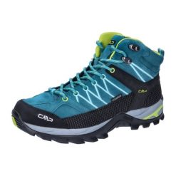 Buty damskie trekingowe CMP RIGEL MID. Niebieskie obuwie trekkingowe damskie CMP, z materiału, bez zapięcia. Za 432.15 zł.