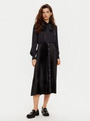 KARL LAGERFELD Sukienka koszulowa A1W13020 Czarny Regular Fit. Czarne sukienki damskie KARL LAGERFELD, bez wzorów, z wiskozy, bez ramiączek. Za 759.99 zł.