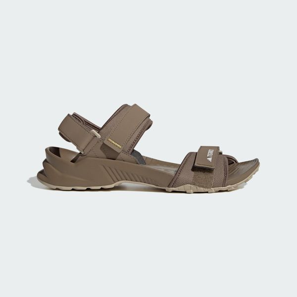 Sandały Terrex Hydroterra. Zielone sandały damskie Adidas, bez wzorów, z gumy, bez obcasa, bez zapięcia. Za 239.00 zł.