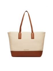 Valentino Torebka Atena Re VBS9PS01 Beżowy. Brązowe shopper bag Valentino, bez wzorów, z materiału, bez dodatków. Za 609.99 zł.