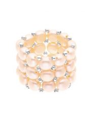 Mitzuko Pierścionek perłowy w kolorze jasnoróżowym rozmiar: onesize. Różowe pierścionki damskie Mitzuko, z perłą, srebrne. Za 113.99 zł.