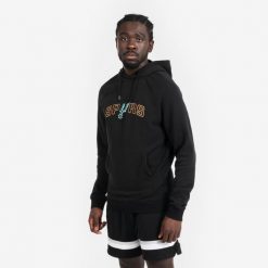 Bluza z kapturem do koszykówki unisex Tarmak NBA 900 San Antonio Spurs. Czarne bluzy damskie TARMAK, s, bez wzorów, z materiału, z kapturem. Za 179.99 zł.