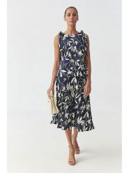 TATUUM Bluzka w kolorze granatowo-białym rozmiar: 38. Niebieskie bluzki damskie TATUUM, bez wzorów, bez kołnierzyka, bez ramiączek. Za 135.17 zł.