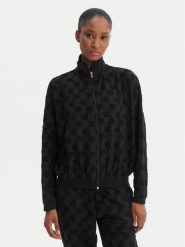 HUGO Bluza Monogram 50556831 Czarny Regular Fit. Czarne bluzy damskie Hugo, m, bez wzorów, z bawełny, bez kaptura. Za 449.99 zł.