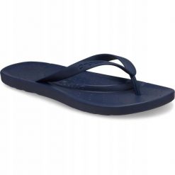 Kapcie Crocs Klapki Crocs Dorosłych. Niebieskie kapcie damskie Crocs, z materiału. Za 119.99 zł.