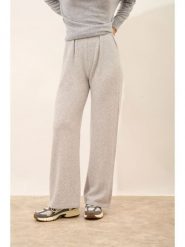 Just Cashmere Kaszmirowe spodnie "Daphne" w kolorze jasnoszarym rozmiar: S. Szare spodnie materiałowe damskie Just Cashmere, bez wzorów, z kaszmiru. Za 565.65 zł.