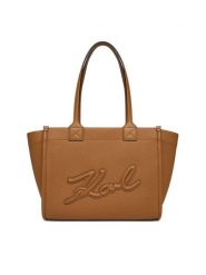 KARL LAGERFELD Torebka A4W30258 Brązowy. Brązowe shopper bag KARL LAGERFELD, bez wzorów, ze skóry, bez dodatków. Za 799.99 zł.