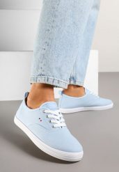 Jasnoniebieskie Basicowe Tenisówki Vices Hallriva. Niebieskie obuwie sportowe damskie Renee, z jeansu, bez zapięcia, tenisowe. Za 39.99 zł.