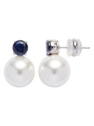 U.S. Polo Assn. Kolczyki-wkrętki z szafirami i perłami syntetycznymi rozmiar: onesize. Szare kolczyki damskie U.S. Polo Assn., z perłą, metalowe. Za 109.00 zł.