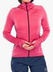 Bluza z kapturem damska La Sportiva Aequilibrium Thermal Hoody. Czerwone bluzy damskie La Sportiva, l, bez wzorów, z materiału, z kapturem. Za 665.49 zł.