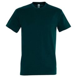 Koszulka Unisex Dla Dorosłych Z Bawełny Imperial Ringspun. Niebieskie bluzki damskie SOL'S, s, bez wzorów, z bawełny, sportowe, bez kołnierzyka, bez ramiączek. Za 41.99 zł.