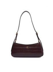 Calvin Klein Torebka Ck Croc Small LV04F3283G Bordowy. Czerwone torebki klasyczne damskie Calvin Klein, ze skóry, bez dodatków. Za 469.99 zł.