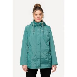 Damskie Kurtka przeciwwiatrowa HYPRAR hydrofobowa kaptur. Niebieskie kurtki damskie Ulla Popken, plus size, bez wzorów, z materiału, bez kaptura. W wyprzedaży za 383.99 zł.
