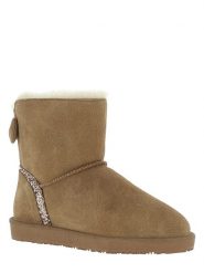 Gooce Skórzane botki zimowe "Mercy" w kolorze jasnobrązowym rozmiar: 40. Brązowe botki damskie Gooce, na zimę, ze skóry, bez obcasa, bez zapięcia. Za 195.99 zł.