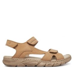 Sandały Josef Seibel. Brązowe sandały damskie Josef Seibel, bez wzorów, bez obcasa, na płaskiej podeszwie, bez zapięcia. Za 359.99 zł.