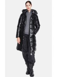 ASSUILI Płaszcz pikowany w kolorze czarnym rozmiar: 36. Czarne płaszcze damskie Assuili, bez wzorów, bez kaptura. Za 354.94 zł.