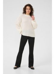 Kaffe Sweter w kolorze kremowym rozmiar: XL. Brązowe swetry klasyczne damskie Kaffe, xl, bez kołnierzyka. Za 130.99 zł.