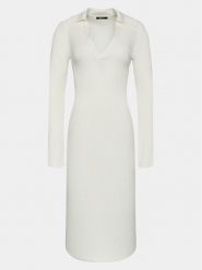Gina Tricot Sukienka dzianinowa 20110 Écru Regular Fit. Sukienki damskie Gina Tricot, bez wzorów, z dzianiny, bez ramiączek. Za 229.99 zł.
