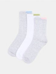 Bawełniane skarpetki 3 pack - wielobarwny. Skarpetki damskie Sinsay, bez wzorów, z bawełny. Za 15.99 zł.