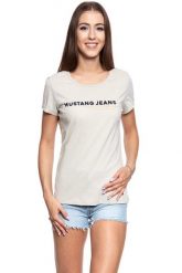 MUSTANG T SHIRT DAMSKI Alexia C Print 1009026 4025. Szare t-shirty damskie Mustang, s, bez wzorów, bez kołnierzyka. W wyprzedaży za 39.99 zł.
