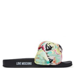 Klapki LOVE MOSCHINO. Klapki damskie Love Moschino, bez wzorów, bez obcasa, bez zapięcia. Za 679.99 zł.