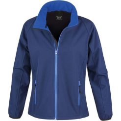 Kurtka Result Softshell Femme Printable. Niebieskie kurtki damskie RESULT, bez wzorów, z softshellu, bez kaptura. Za 161.50 zł.