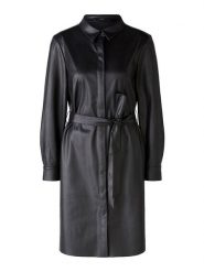 Oui Sukienka w kolorze czarnym ze skóry syntetycznej rozmiar: 40. Czarne sukienki damskie Oui, bez wzorów, ze skóry, bez ramiączek. Za 198.10 zł.