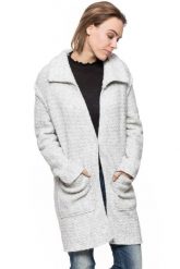 DAMSKI PŁASZCZ TOM TAILOR KNIT COAT. Szare płaszcze damskie Tom Tailor, s, bez wzorów, z dzianiny, bez kaptura. Za 199.99 zł.
