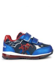 Geox Sneakersy SPIDER-MAN B Todo Boy B3684A 05054 C0735 Granatowy. Niebieskie buty sportowe chłopięce Geox, ze skóry, bez zapięcia. Za 269.99 zł.