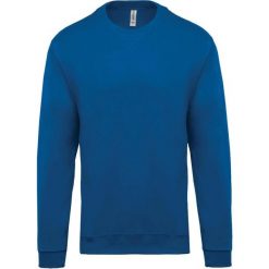 Bluza Kariban Col Rond. Niebieskie bluzy damskie KARIBAN, l, bez wzorów, z bawełny, bez kaptura. Za 104.50 zł.