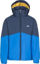 2058 Kurtka przeciwdeszczowa colour-block, zdejmowany kaptur. Niebieskie kurtki damskie Trespass, m, bez wzorów, z materiału. Za 245.99 zł.