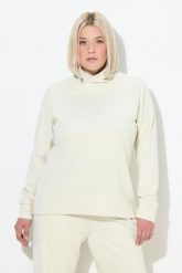 Damskie Bluza stójka długi rękaw otwory na kciuki antybakteryjna. Brązowe bluzy damskie Ulla Popken, plus size, bez wzorów, z elastanu, bez kaptura. Za 279.99 zł.