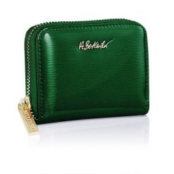 Portfel damski ROYAL zielony. Zielone portfele damskie bez wzorów, ze skóry. Za 149.99 zł.