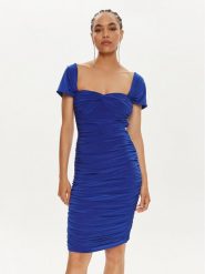 NORMA KAMALI Sukienka koktajlowa KK1243PL812805 Niebieski Slim Fit. Niebieskie sukienki damskie Norma Kamali, bez wzorów, z syntetyku, wizytowe, bez ramiączek. Za 659.99 zł.