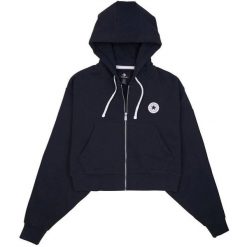 Bluza z kapturem Converse Retro Full-Zip Hoodie, Kobiety. Czarne bluzy damskie Converse, xl, bez wzorów, z bawełny, z kapturem. Za 390.00 zł.