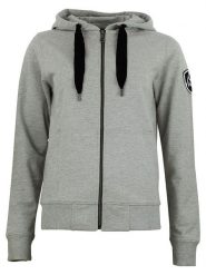 Peak Mountain Bluza "Aclara" w kolorze szarym rozmiar: M. Szare bluzy damskie Peak Mountain, m, z aplikacjami, z bawełny, bez kaptura. Za 163.95 zł.