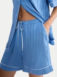 Triumph Szorty piżamowe Amourette Jacquard 10227207 Niebieski Regular Fit. Niebieskie piżamy damskie Triumph, bez wzorów, z wiskozy, bez ramiączek. Za 119.99 zł.