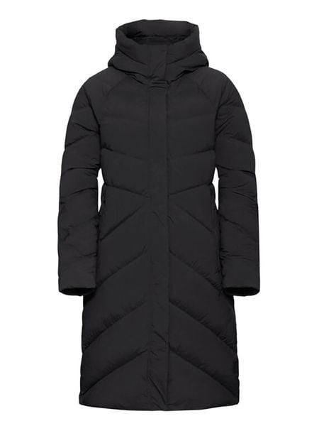 Jack Wolfskin Płaszcz puchowy w kolorze czarnym rozmiar: M. Czarne płaszcze damskie Jack Wolfskin, m, bez wzorów, z puchu, bez kaptura. Za 655.78 zł.