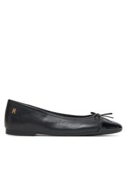 Tommy Hilfiger Baleriny Patent Toe-Cap FW0FW08830 Czarny. Czarne balerinki damskie Tommy Hilfiger, bez wzorów, ze skóry. Za 299.99 zł.