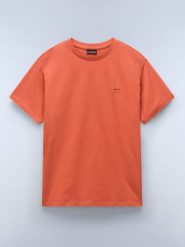 NAPAPIJRY Koszulka "Nina" w kolorze pomarańczowym rozmiar: XS. Pomarańczowe bluzki damskie NAPAPIJRY, xs, bez wzorów, z bawełny, bez kołnierzyka, bez ramiączek. Za 57.06 zł.